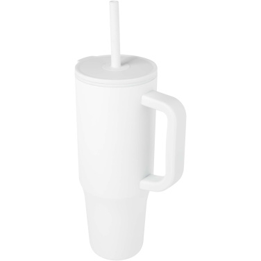 Logotrade promotional merchandise picture of: Brady 900 ml RCS certified insulated tumbler with silicone straw