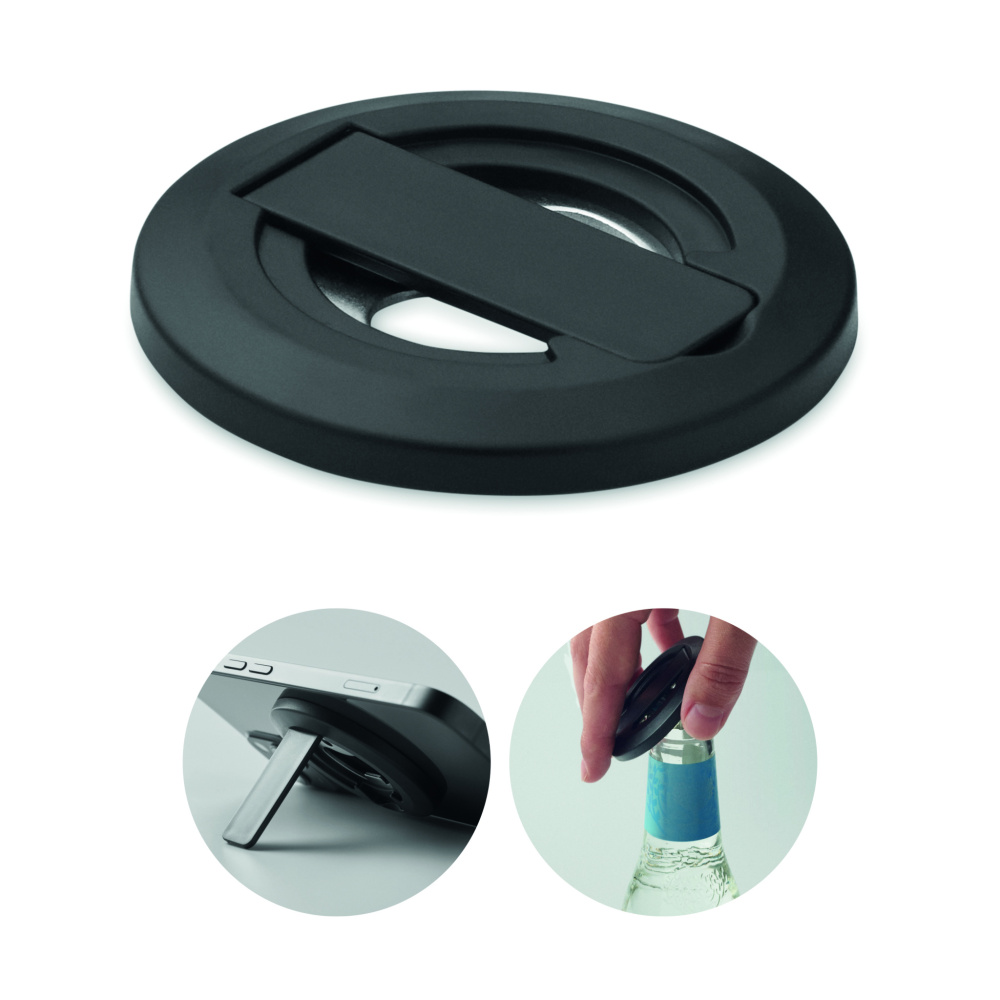 Logo trade promotional item photo of: Phone holder and bottle opener