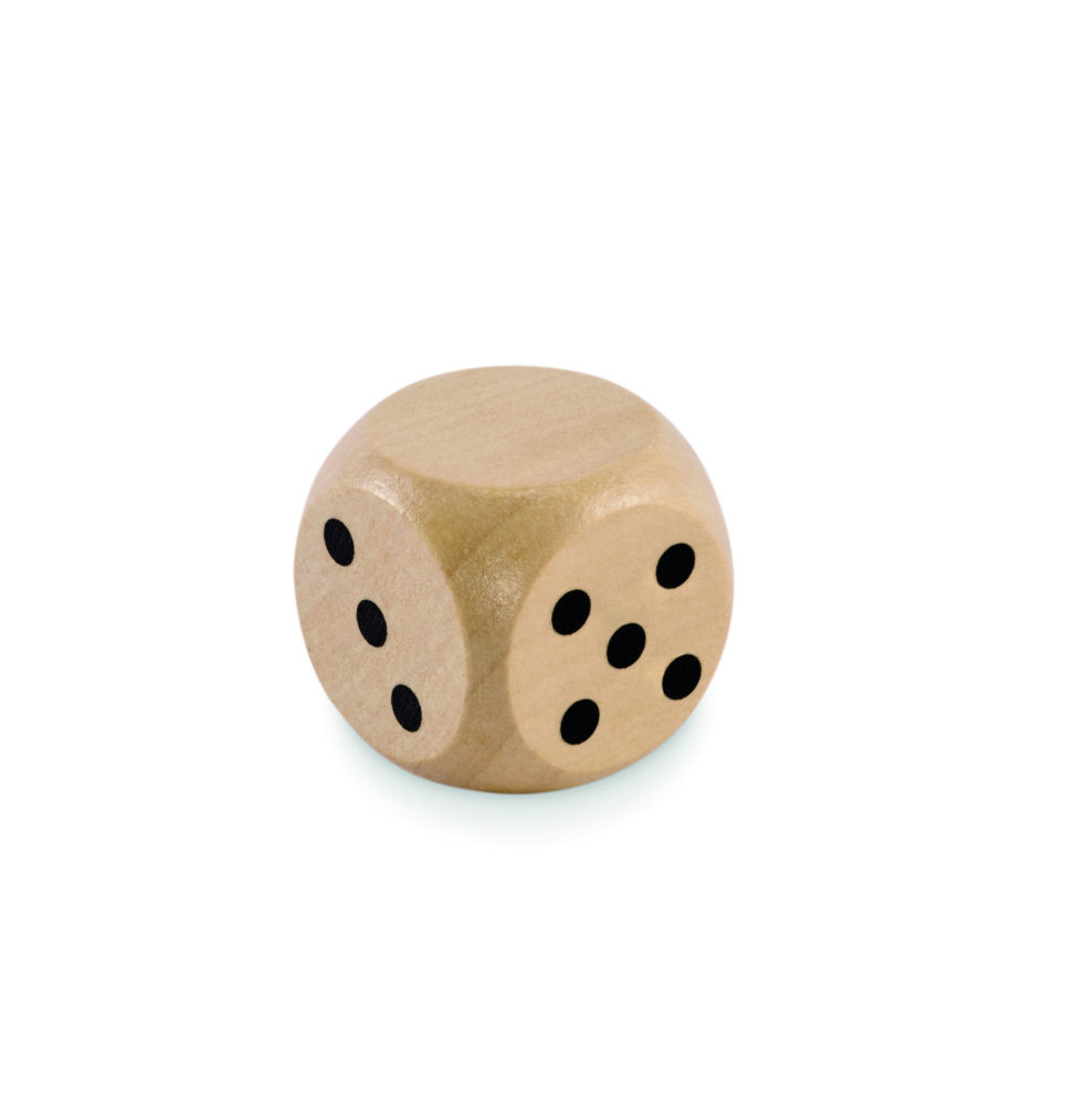 Logotrade advertising products photo of: Schima wooden dice 3cm dia