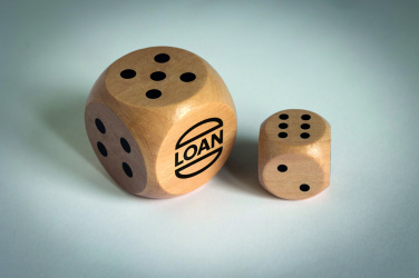 Logo trade advertising products image of: Schima wooden dice 3cm dia