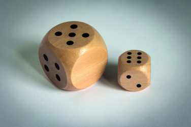 Logo trade advertising products image of: Schima wooden dice 3cm dia