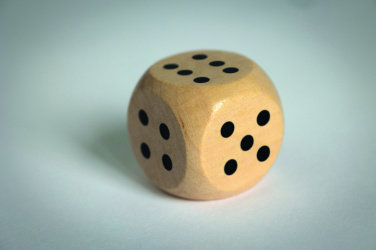 Logotrade promotional giveaway image of: Schima wooden dice 3cm dia