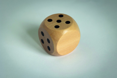 Logo trade promotional giveaways picture of: Schima wooden dice 5cm dia