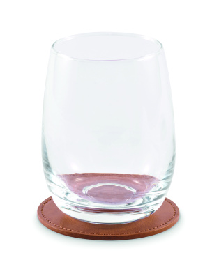 Logo trade promotional merchandise photo of: Round coaster in PU