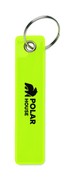 Logo trade promotional gifts image of: Reflective key ring in PVC