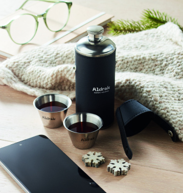 Logo trade promotional item photo of: Hip flask with shot cups