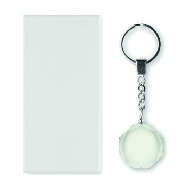 Logo trade promotional giveaway photo of: Glass round award key ring