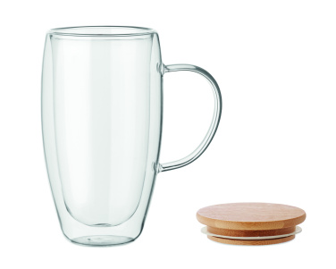 Logotrade promotional merchandise picture of: Double wall glass mug 450ml