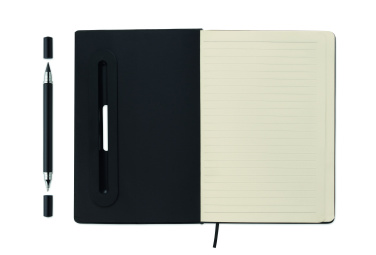 Logo trade promotional items image of: A5 notebook with phone holder