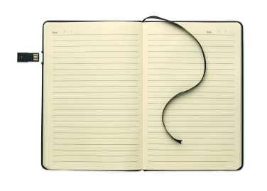 Logotrade promotional gift image of: A5 notebook w/ integrated USB