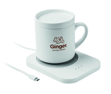 Logotrade corporate gift image of: Wireless charger mug warmer set