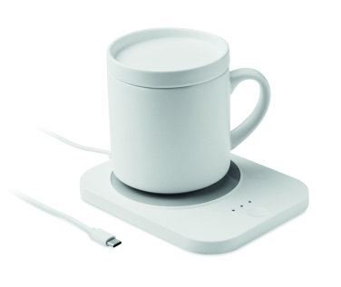 Logo trade promotional products image of: Wireless charger mug warmer set