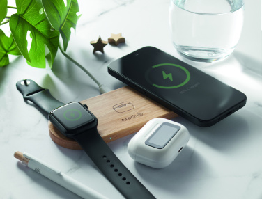 Logotrade promotional product picture of: 3 in 1 15W wireless charger