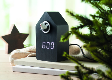 Logo trade corporate gifts image of: MDF cuckoo alarm clock