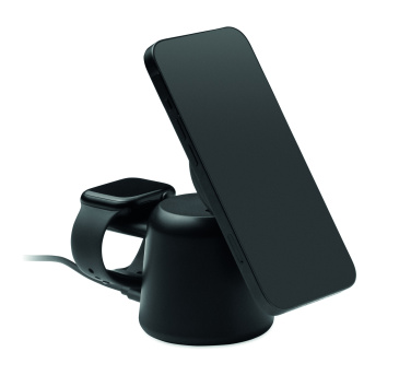 Logo trade corporate gift photo of: 3 in 1 wireless charger 15W