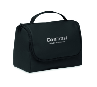 Logo trade promotional giveaway photo of: Cosmetic hanging bag in PU
