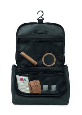 Logo trade promotional gifts image of: Cosmetic hanging bag in PU
