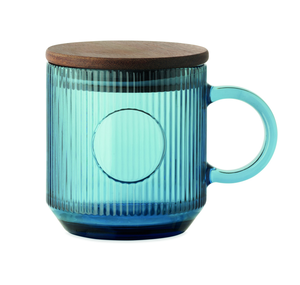 Logotrade promotional merchandise image of: Ribbed glass mug 300ml