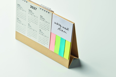 Logo trade advertising products picture of: Desk calendar with memo pad