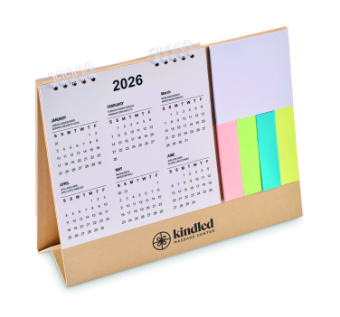 Logo trade promotional giveaways image of: Desk calendar with memo pad