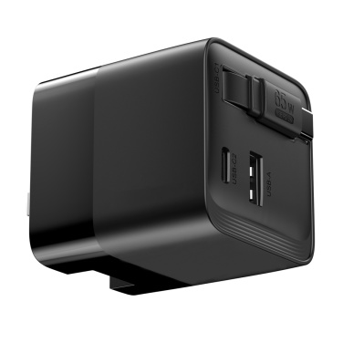 Logo trade business gifts image of: Urban Vitamin Mendocino 65W GaN charger retractable cable