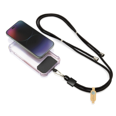 Logotrade promotional merchandise photo of: CarryLoop RCS recycled PET adjustable phone holder lanyard