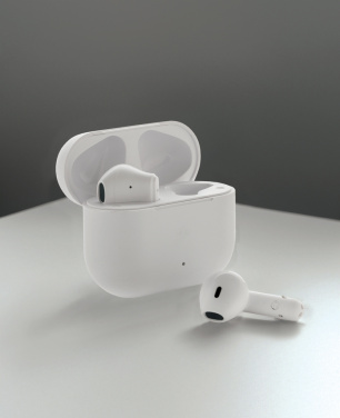 Logo trade promotional giveaways image of: Tunevo RCS recycled plastic wireless earbuds