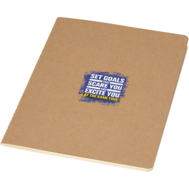 Logo trade promotional merchandise picture of: Slyk A5 kraft cahier notebook with ruled pages