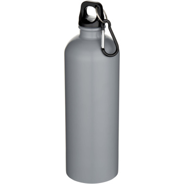 Logotrade promotional item image of: Oregon 750 ml matte RCS recycled single wall stainless steel water bottle with carabiner