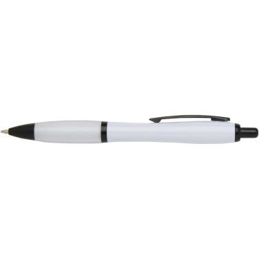 Logotrade promotional giveaway picture of: Nash recycled plastic ballpoint pen with black trims (black ink)