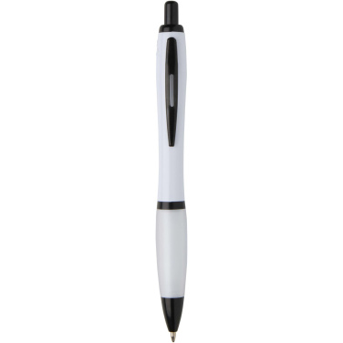 Logotrade promotional product picture of: Nash recycled plastic ballpoint pen with black trims (black ink)