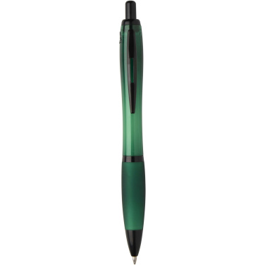 Logotrade promotional giveaway picture of: Nash recycled plastic ballpoint pen with black trims (black ink)