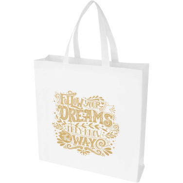 Logotrade promotional merchandise picture of: EcoSeal GRS recycled nonwoven gusset tote bag 12L