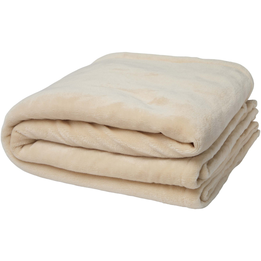 Logo trade promotional item photo of: Ashen GRS recycled sherpa blanket