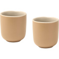 Male 90 ml ceramic espresso cups - set of 2, Oatmeal