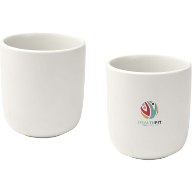 Logo trade business gifts image of: Male 200 ml ceramic cups - set of 2