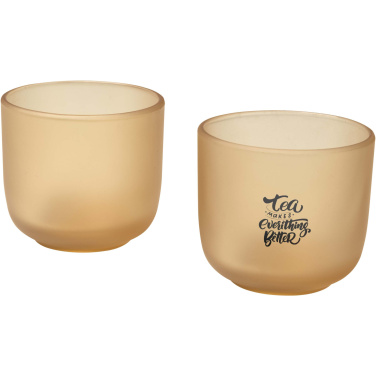 Logo trade promotional item photo of: Male 200 ml glass cups - set of 2