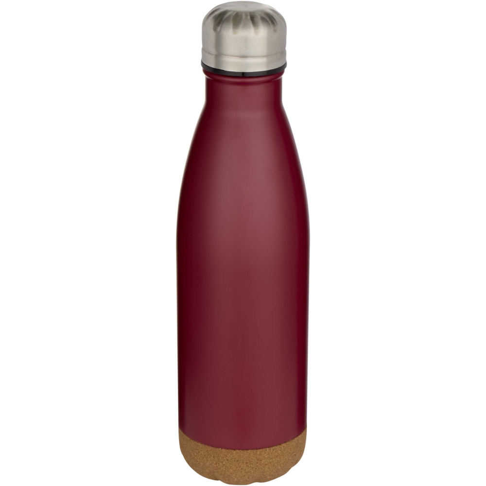 Logo trade corporate gifts picture of: Cove 500 ml double wall vacuum insulated stainless steel water bottle with cork details