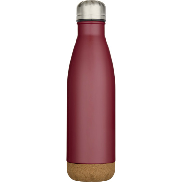 Logo trade business gifts image of: Cove 500 ml double wall vacuum insulated stainless steel water bottle with cork details