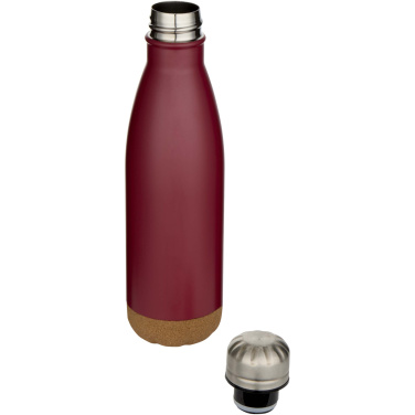 Logotrade promotional merchandise image of: Cove 500 ml double wall vacuum insulated stainless steel water bottle with cork details