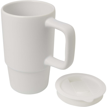 Logotrade promotional merchandise picture of: Carter 450 ml ceramic mug with plastic lid