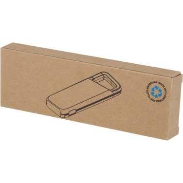 Logo trade promotional products image of: Alkes 5000 mAh 12W recycled plastic water resistant power bank with carabiner