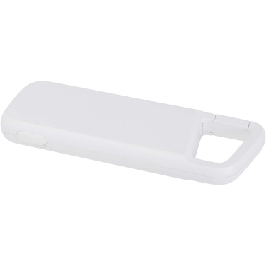 Logo trade corporate gifts image of: Alkes 5000 mAh 12W recycled plastic water resistant power bank with carabiner