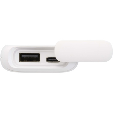 Logotrade promotional merchandise image of: Alkes 5000 mAh 12W recycled plastic water resistant power bank with carabiner