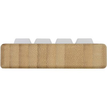 Logotrade promotional gift image of: Algol recycled plastic phone stand and fidget toy with bamboo details