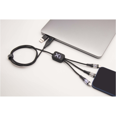 Logo trade promotional products picture of: SCX.design C51 60W 5-in-1 rPET fast charging cable with display