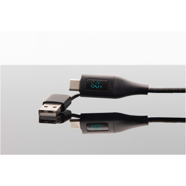 Logotrade promotional merchandise picture of: SCX.design C51 60W 5-in-1 rPET fast charging cable with display