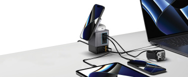 Logo trade advertising products image of: Urban Vitamin Sacramento 105W GAN charger+retractable cables