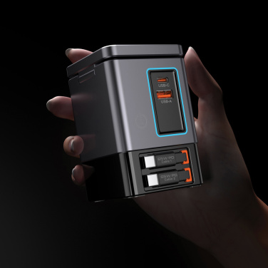 Logotrade promotional item image of: Urban Vitamin Sacramento 105W GAN charger+retractable cables