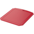 Thrym rectangular recycled plastic ice scraper, Red